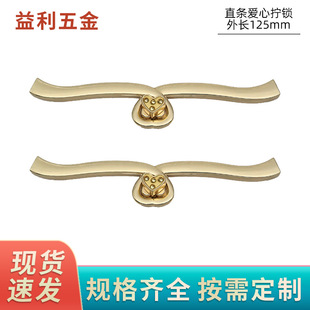 Luggage hardware accessories light gold die-casting screw lock bag cover straight strip screw lock decorative lock buckle backpack handbag lock