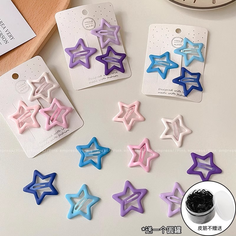 ドーパミンカラー星ヘアクリップキャンディー色少女甘い前髪側ヘアピン砕髪bbクリップ卸売り|undefined