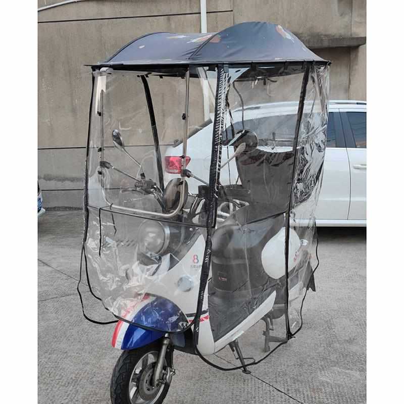 Fully Enclosed Electric Vehicle Canopy, Sunshade, Rainproof Electric Bike Canopy, Windproof Electric Vehicle Sunshade Umbrella, Rain Shelter