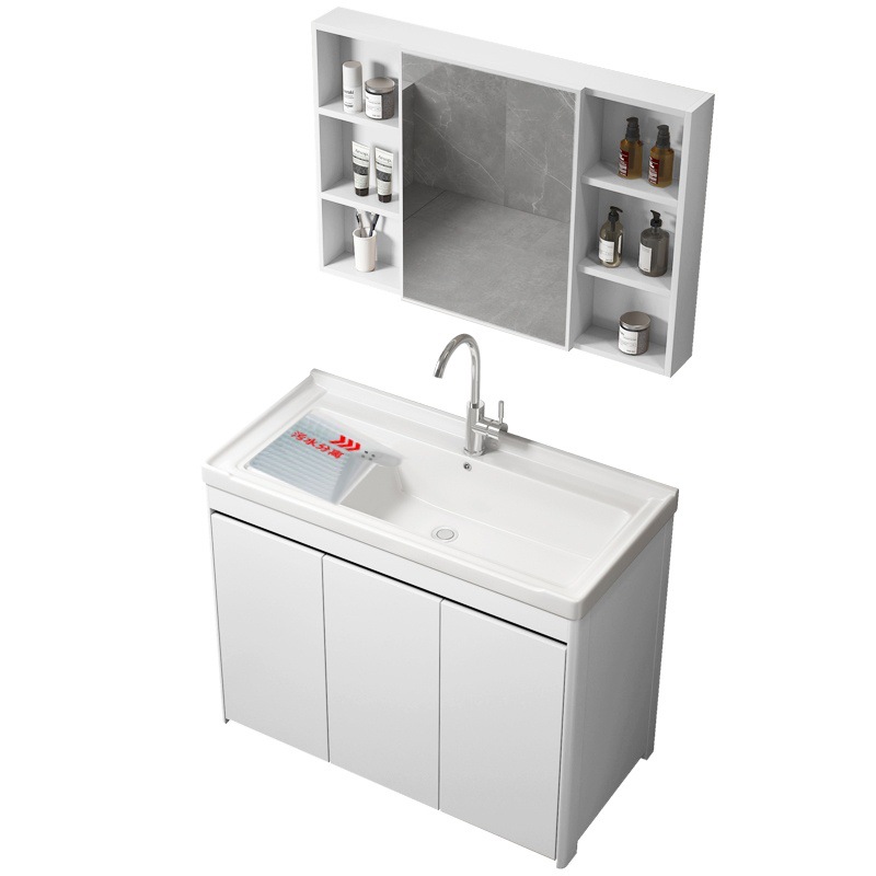 armario de lavandería de panal de aluminio grueso lavabo de cerámica con tablero de fricción lavabo de lavandería tipo piso exterior lavabo de lavandería integral lavabo