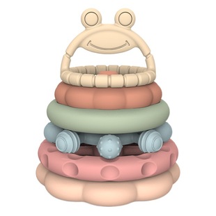 Amazon New Children's Silicone Building Blocks Stacking Music Early Education Parent-Child Interactive Stacking Music Educational Gum Toy