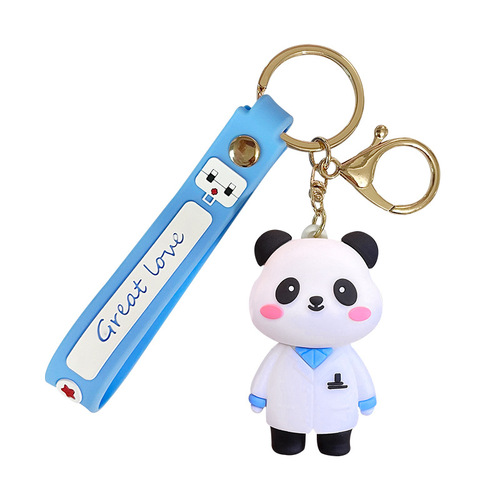 Funny Medical Police Couple Creative Cartoon Keychain Car Book Bag Compatible Multi-purpose Small Decorative Gift Wholesale