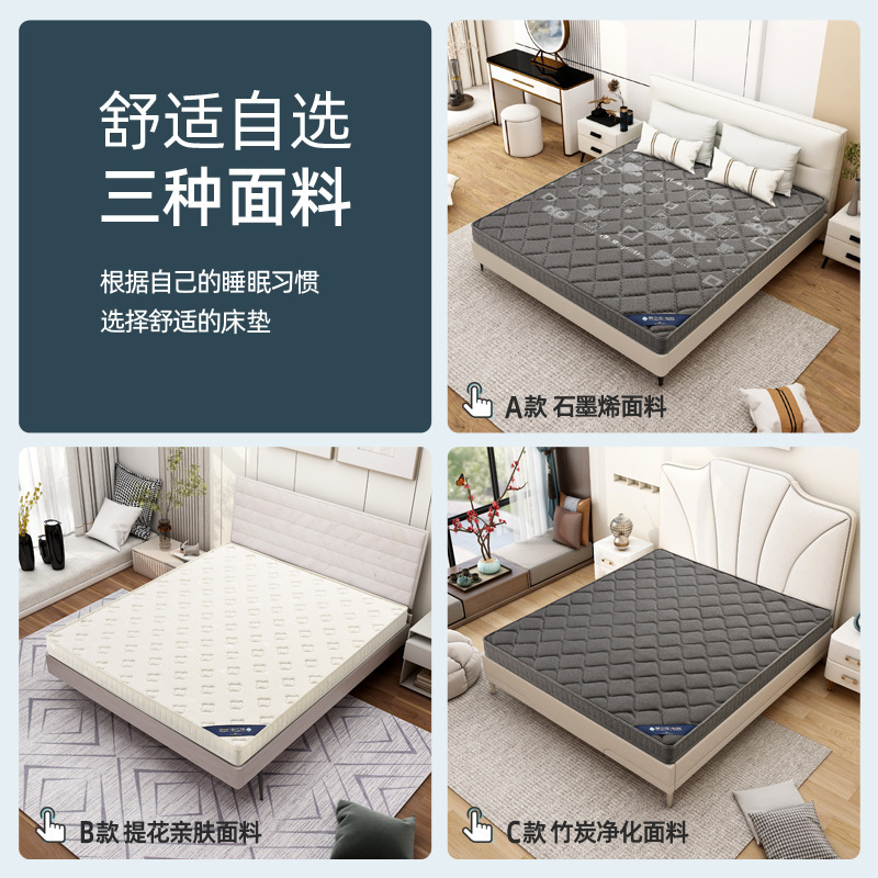 Source Factory Customized 1.35m Double Bedroom Home Mattress Latex Mattress Hot Glue-Free Coconut Palm Mattress