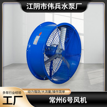 6号常州风机  低噪声轴流通风机管道排烟大风量600mm三相扬谷风扇
