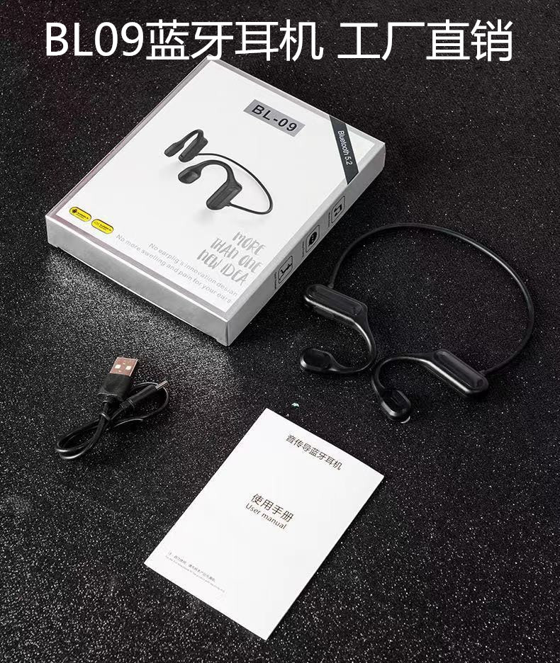 Auriculares Bluetooth inalámbricos no-en-oído deportes de conducción de audio montado en el oído ultra-largo de espera fábrica nuevo modelo privado 5,0