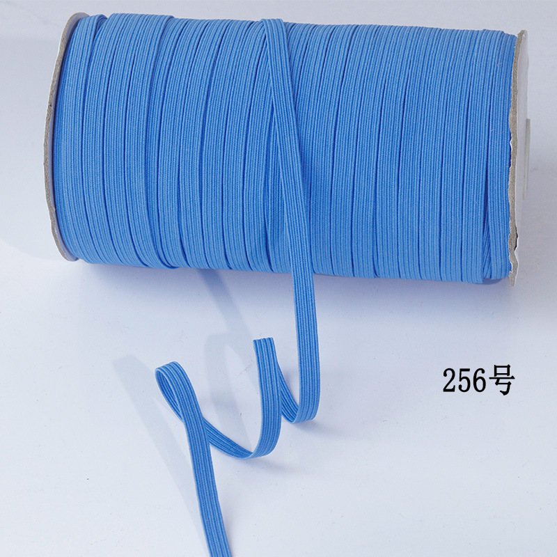 Fabricante color de alta elasticidad 6MM negro y blanco plano estrecho elástico para caminar banda elástica para caminar