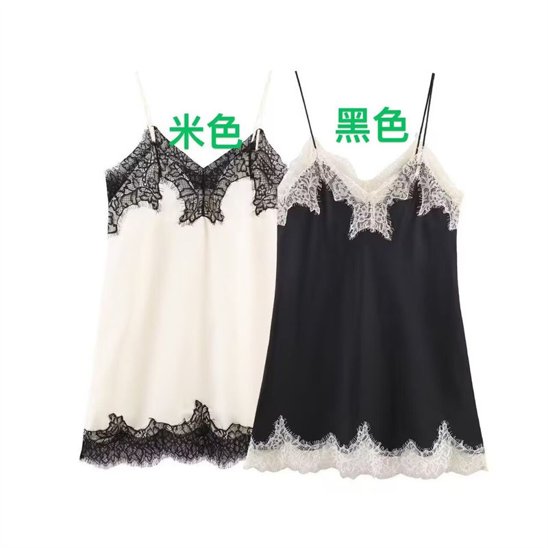 Foreign Trade Wholesale European and American Style 2025 Autumn New Lace Trim Suspender Top 5919250