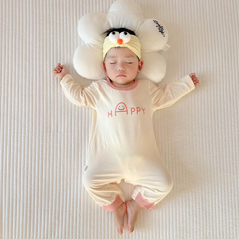 Baby Modal Clothes Spring and Autumn Jumpsuit Boy's Autumn Climbing Clothes Baby Girl's Autumn Clothes Base Pajamas Autumn Clothes