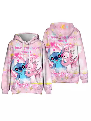 Stitch Cosplay Hoodie—Cross-Border European and American Cartoon 3D Digital Print Hoodie—Factory Direct Sales