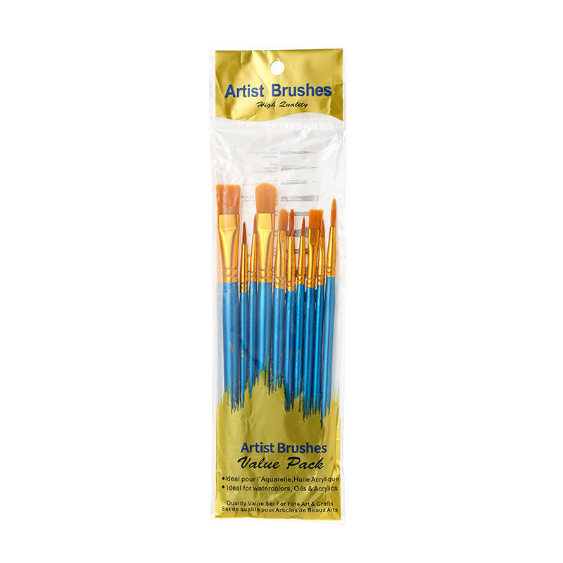 Línea de gancho pintura acrílica pincel gouache acuarela pluma transfronteriza 10 nacarado azul aceite cepillo traje nylon cepillo de pelo
