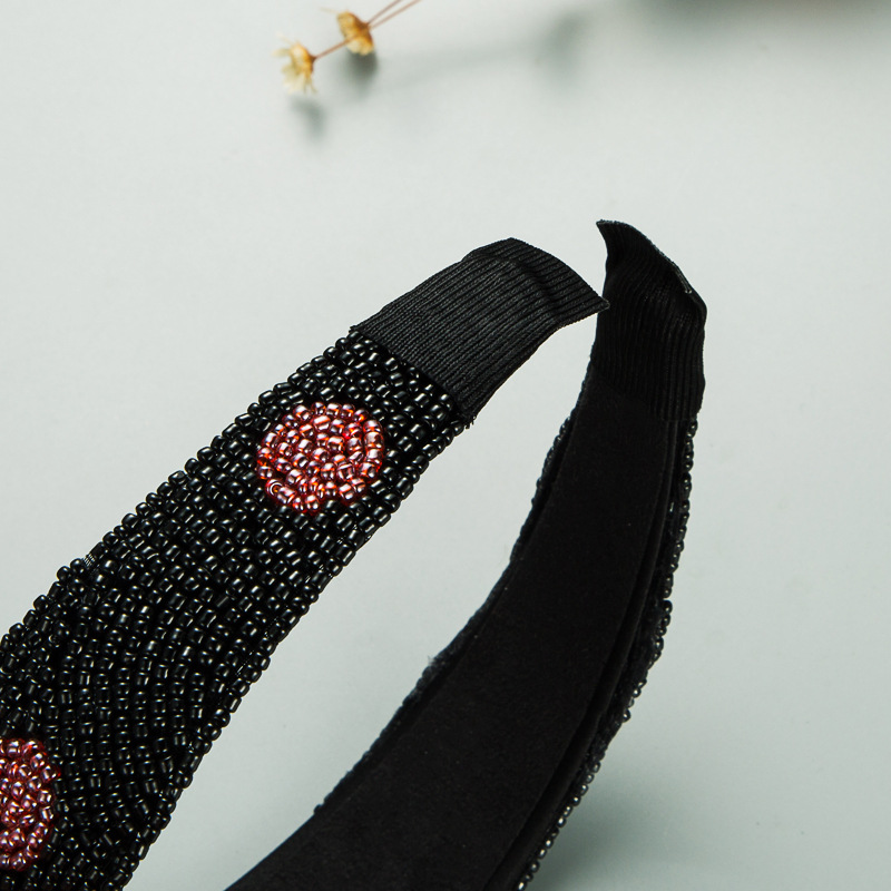 Baroque Handmade Beaded Polka Dot Headband display picture 7