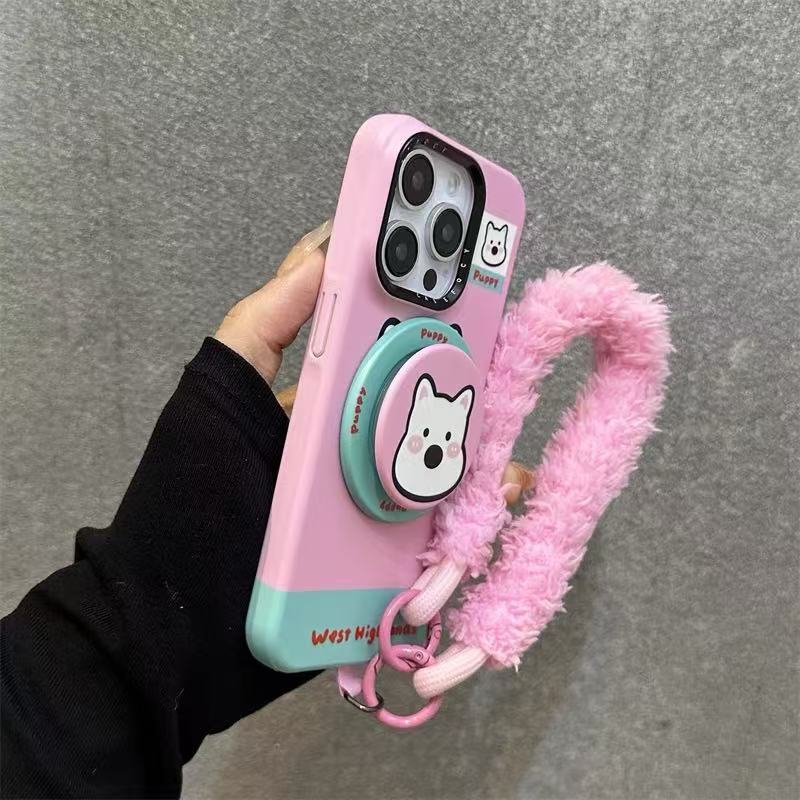 Cartoon a juego de color magnético West Highland funda para teléfono móvil para iphone16promax nuevo Apple 14/13 femenino 15p