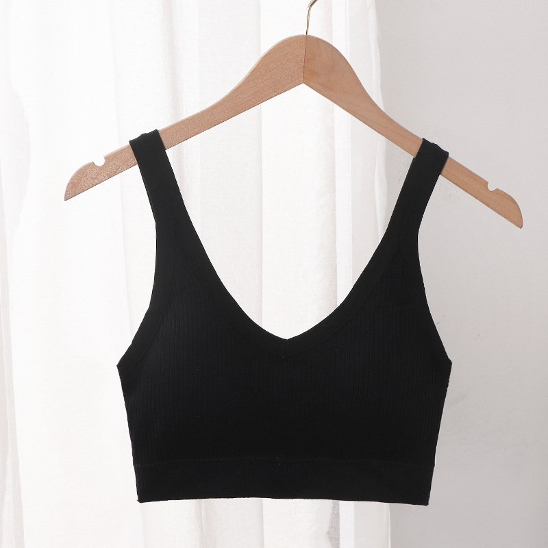 Seamless beauty back push up Correa inalámbrica chaleco en el pecho taza de una pieza fija de las mujeres anti-exposición tubo interior chaleco superior