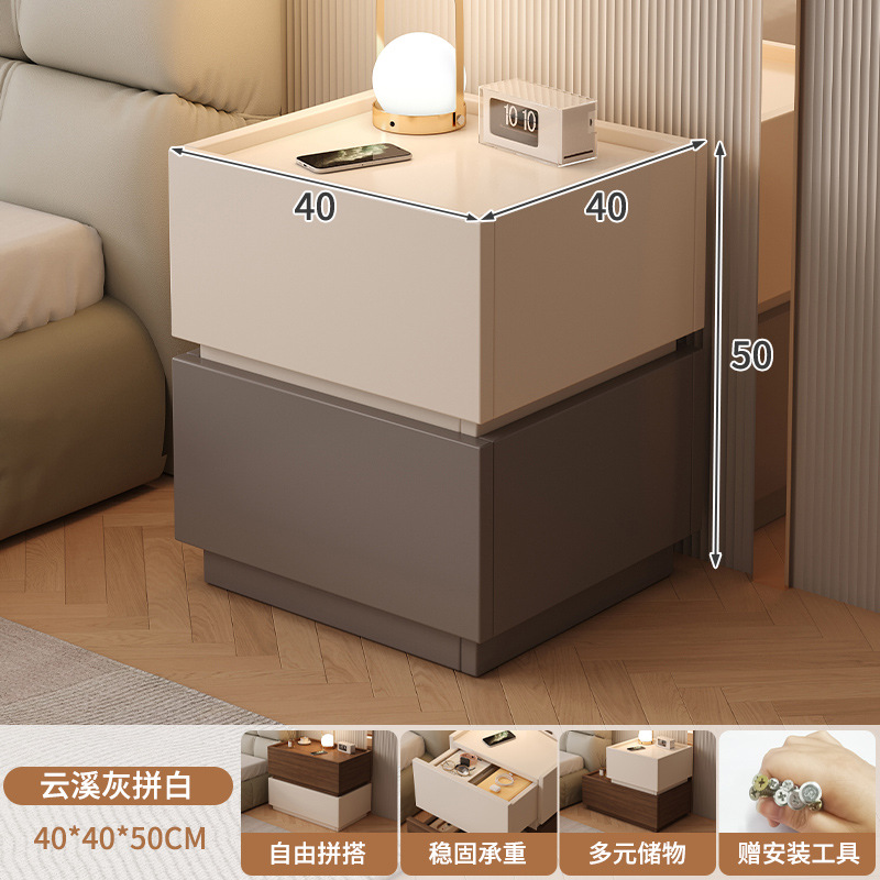 Mesa de cabezal de cama dormitorio lujoso italiano minimalista personalidad creativa cabecera baja combinación de bloques modular cabecera