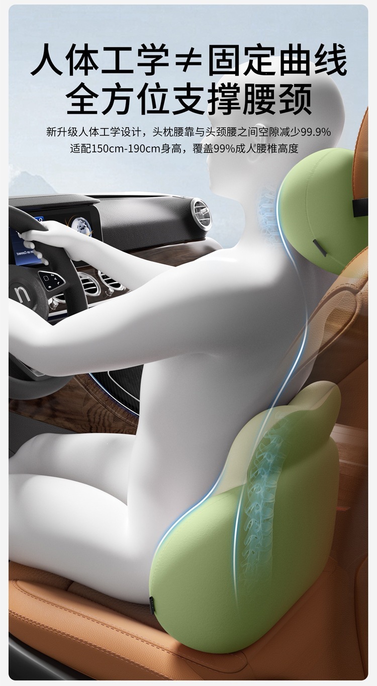 Nila Car Lumbar Support Cushion Seat Cushion Driver's Cushion for Long Hours of Driving Car Lumbar Cushion Other