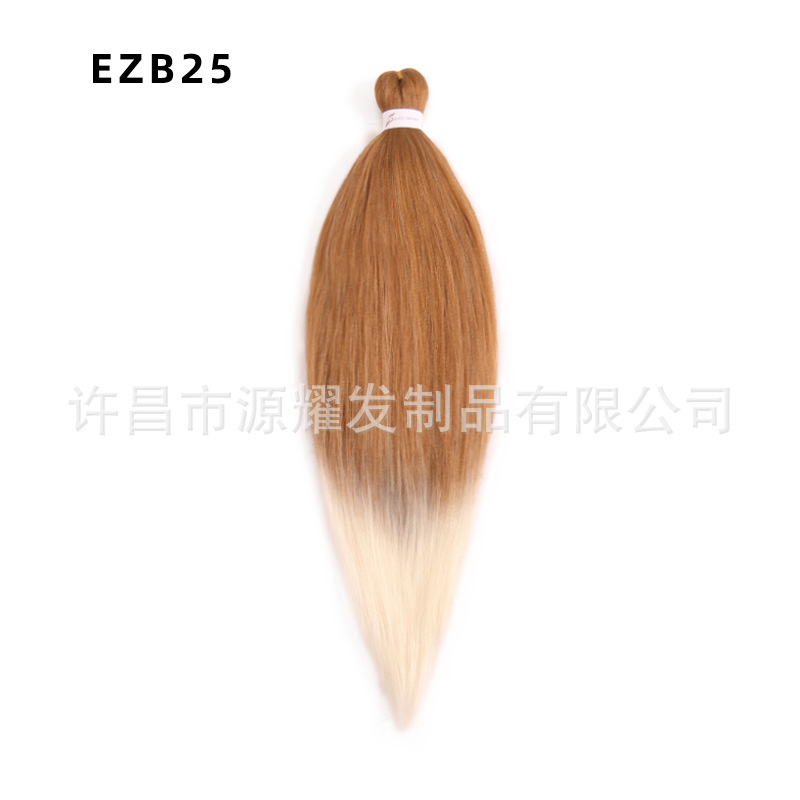 Peluca EZ cabello esponjoso y suave de fibra química trenza grande 26 pulgadas 90g pvc bicolor retardante de llama seda de baja temperatura trenza grande