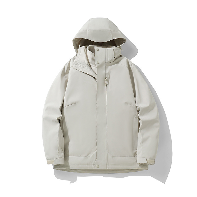 Ropa de asalto al aire libre para hombres de alto nivel otoño y invierno 3 - en - 1 ropa de montaña caliente a prueba de salpicaduras sin flúor nueva mujer