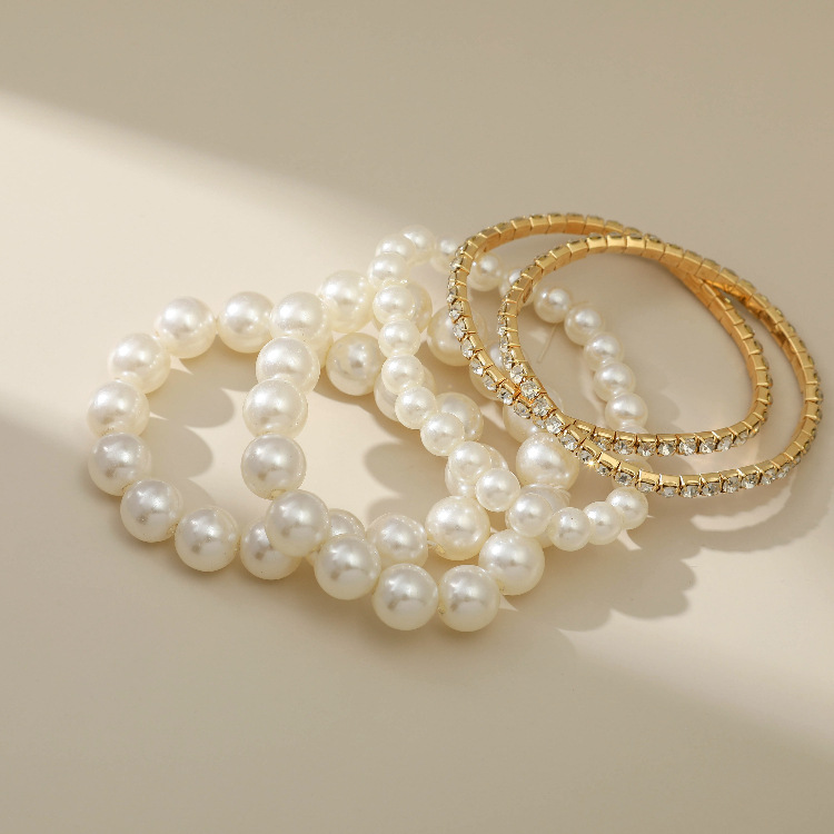 Bracelet En Diamant Perle Multicouche Rétro En Gros Nihaojewelry display picture 5