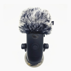 Suitable for Logitech BLUE YETI X microphone windproof sweater microphone cover, snow monster microphone anti-rabbit fur cover