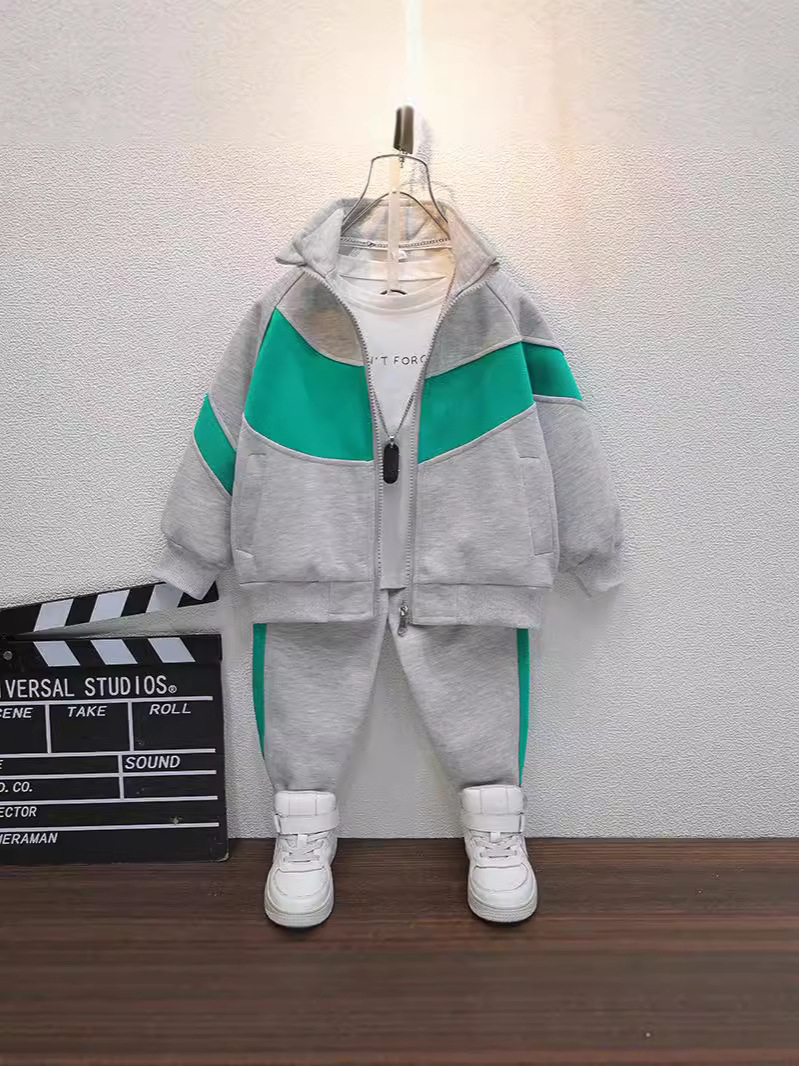 6390 Traje deportivo de otoño para niños 2025 nuevos modelos de primavera y otoño para niños pequeños y medianos