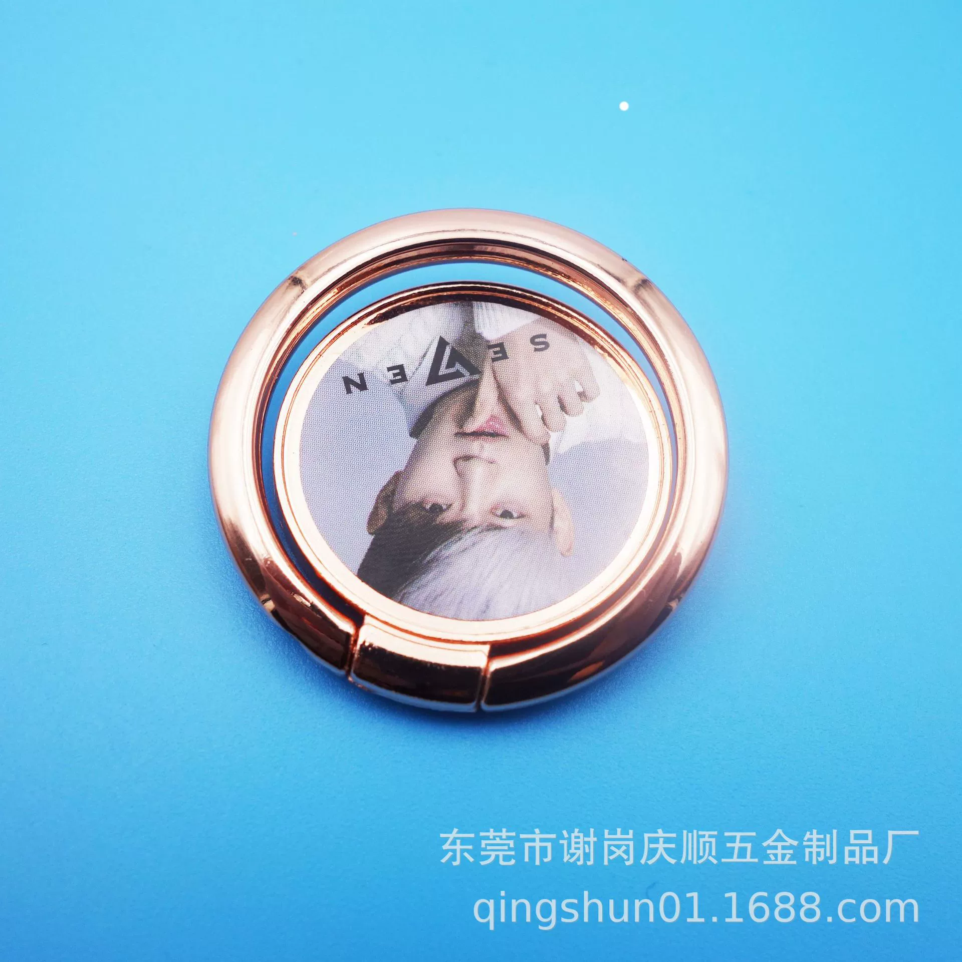 Металлический держатель-кольцо для телефона из сплава с эпоксидной смолой и наклейкой-идолом