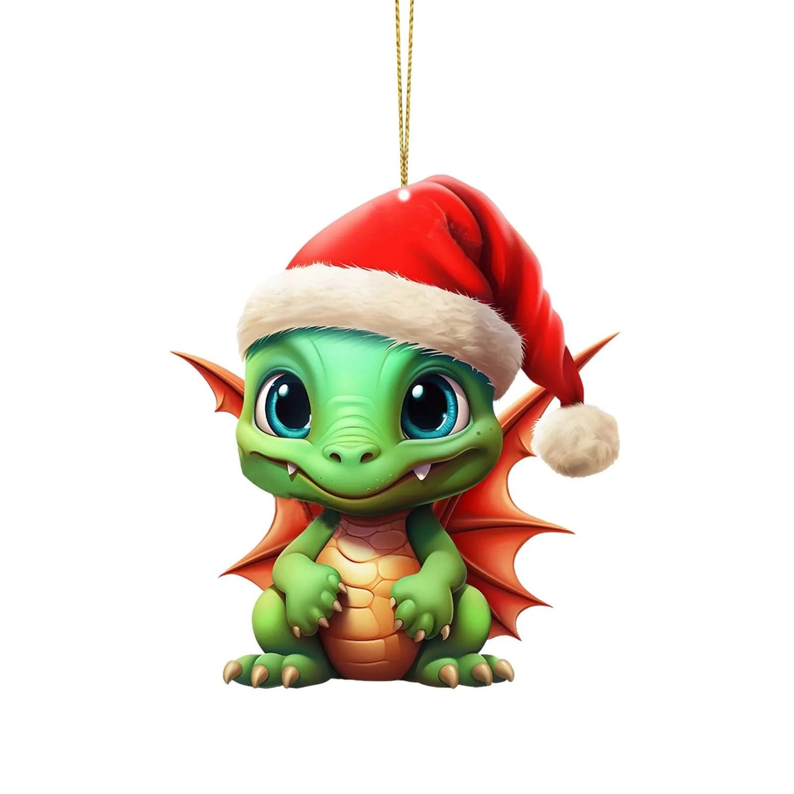 Amazon transfronterizo nueva serie de dinosaurios de Navidad colgante decoraciones de coches de Navidad acrílico colgante plana