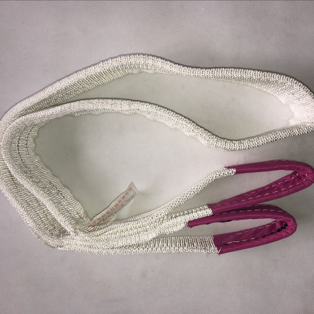 Correa de elevación Eslinga de elevación 5 toneladas Camión estándar nacional plano blanco Camión grúa industrial Camión remolque Carretilla elevadora Correa de tela 2T