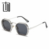 Metal fashionable trend sunglasses, glasses solar-powered, 2022, wholesale