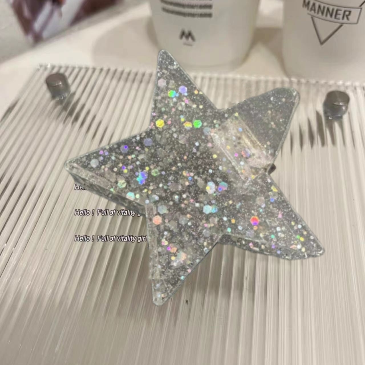 Daily Occasion Women's Fashion Star Acetic Acid Handmade Hair Claws