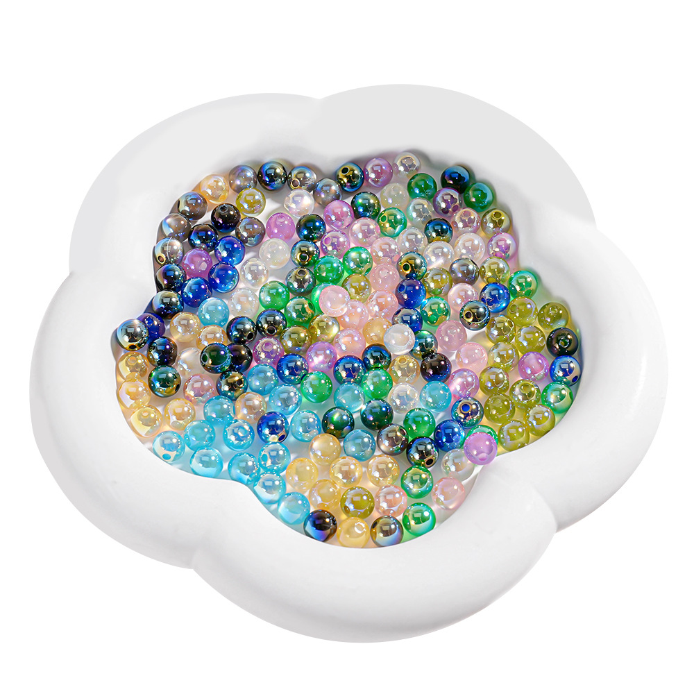 30 puntos brillantes Variedad de ojos de gato abalorios divisorios Diy cadena de teléfono móvil pulsera resina fina destellante accesorios de cuentas sueltas lote suelto