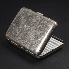6.5mm center-branch cigarette box 20 pieces set vintage silver cigarette box, dual-use for thick cigarettes/16 pieces metal cigarette box