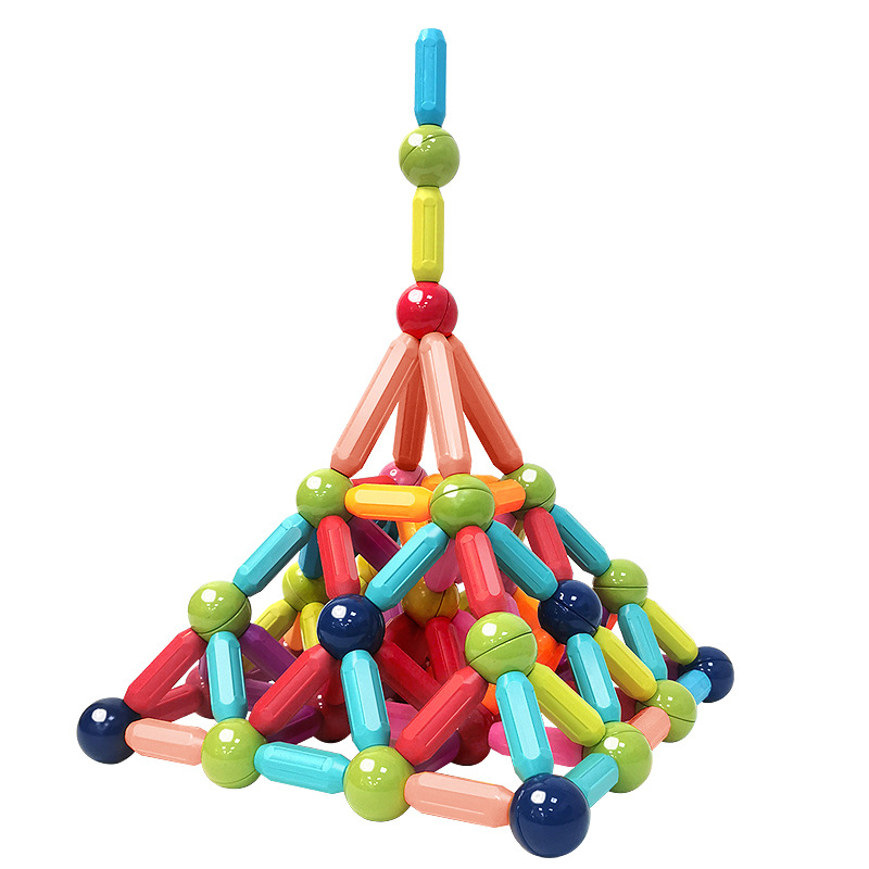 Juego de varillas magnéticas variadas para niños, bloques de construcción magnéticos, educación temprana, rompecabezas, imanes de partículas grandes, fabricantes de origen de juguetes