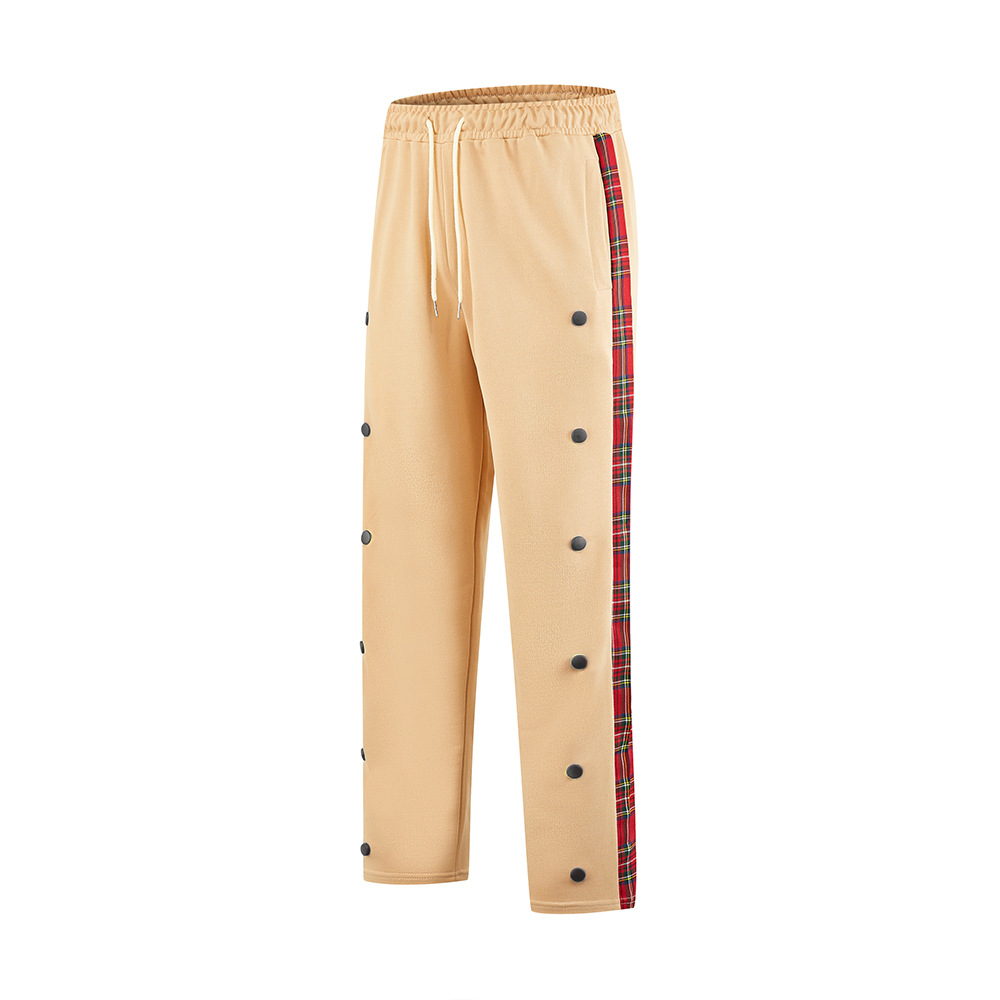 Herrenbekleidung Neue Herrenhose mit Schnallengürtel Freizeithose Modische gerade Hose Outdoorhose_voghion.com