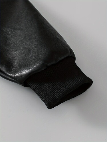 Boys 'black thin jacket trendy zipper fashionable casual simple daily all-matching PU leather coat