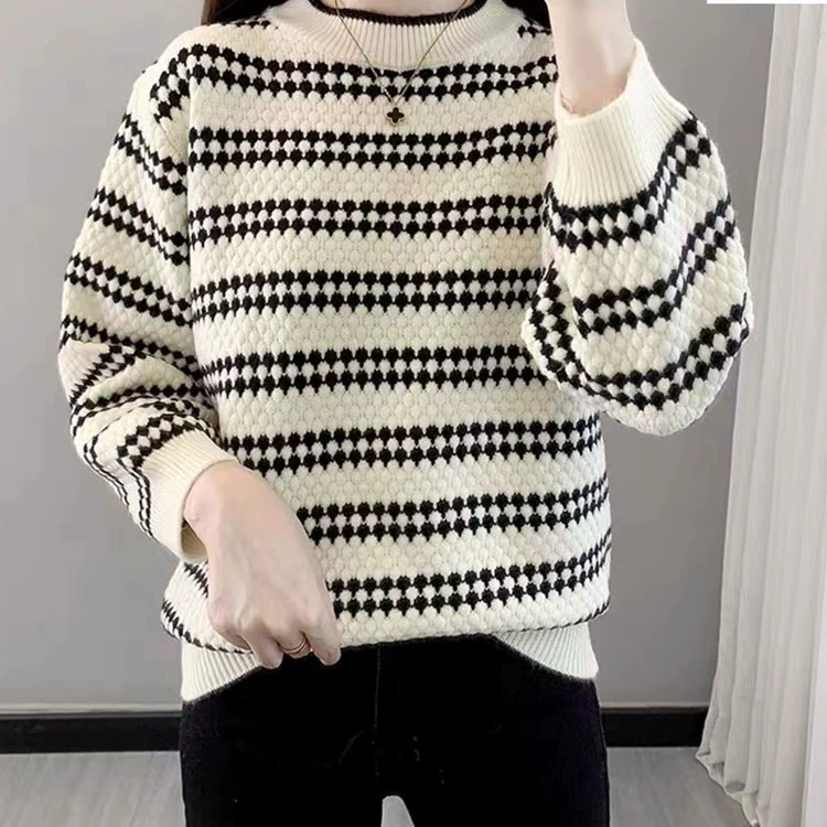 Set, demi-season knitted sweater for leisure, loose fit, high collar