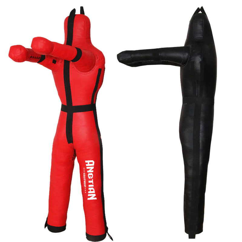 Angtian personalizado venta directa maniquí vertical maniquí de entrenamiento contra incendios maniquí MMA combinación de lucha libre muñeca Sanda muñeca arena