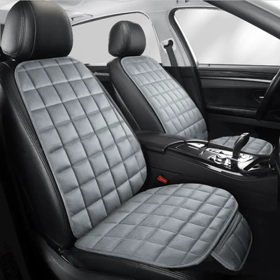 Car Seat Cushion Winter Plush Warm Winter Seat Cushion Main and Passenger Short Plush Rear Universal Single Piece Three-Piece Set