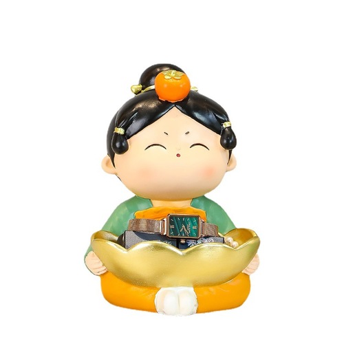 Creative Tang Lady Entrance TV Cabinet Setup Table for Housewarming and New Home Decoration Living Room Desktop Keychain Storage Tray