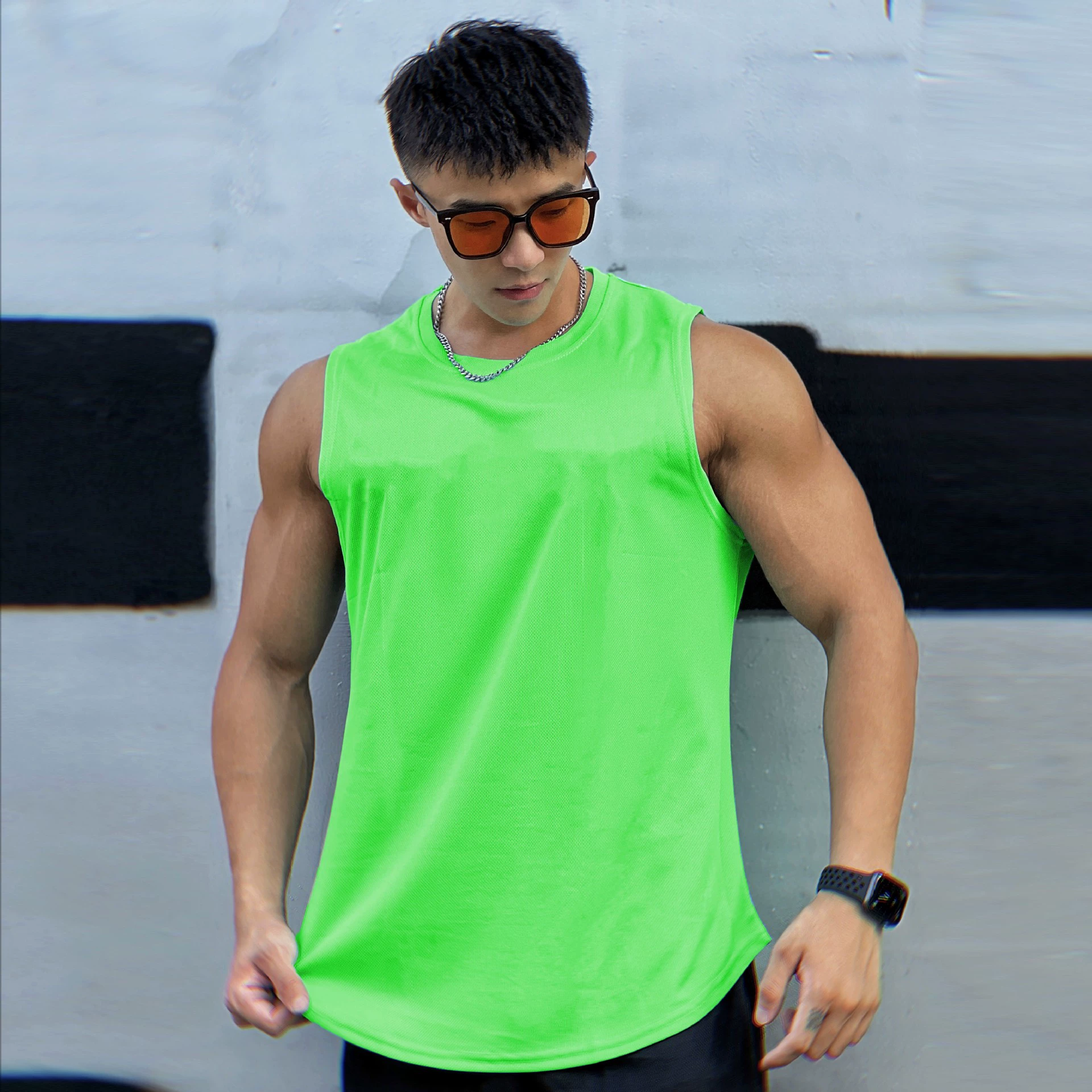 Tide, quick dry basketball vest for gym for training, breathable sports T-shirt sleevless
