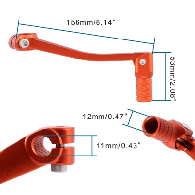 GOOFIT off-road motorcycle shift lever adapter XR50 CRF50 XR aluminum alloy folding modification (Other drive systems) - orange
