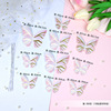 Birthday cake decorative baking plug -in, colorful hot gold butterfly wave diy net red dessert platform dress