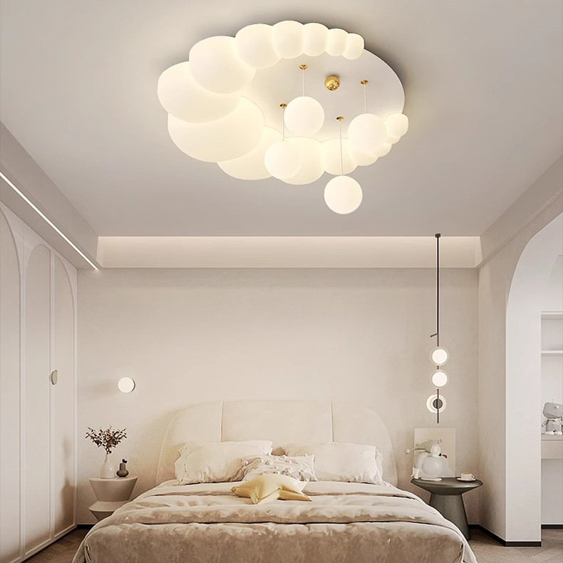 Luces de techo del dormitorio principal de estilo francés, luces de techo románticas para la sala de estar, lámparas de la sala de estar modernas y simples, atmósfera Zhongshan