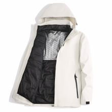 男装冲锋衣羽绒服男女冬季加厚保暖石墨烯加热内里登山服男士外套