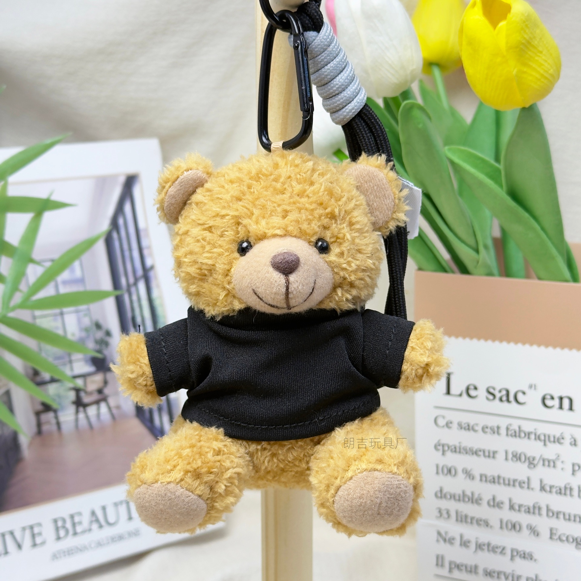 Equipo de la Copa del Mundo vestido osos colgante llavero creativo pequeño regalo muñeca peluche bolsa colgante impresión LOGO