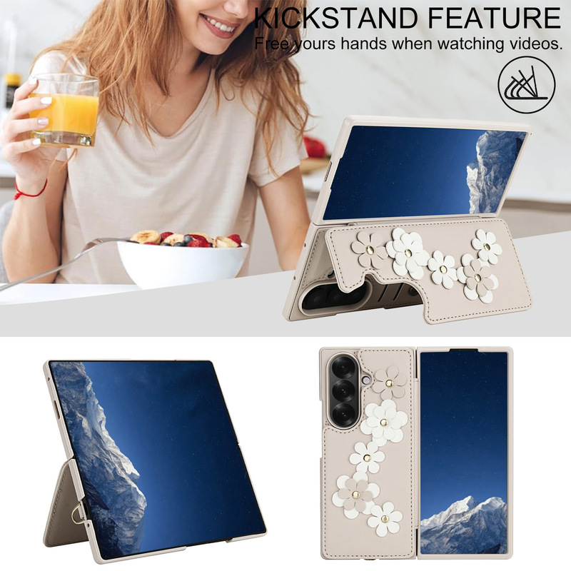 Suitable for Samsung Z Fold7 New Foldableing Mobile Phone Case Fold 6/5/4 Card Flower Mobile Phone Case Suitable for Samsung Z Fold7 New Foldableing Mobile Phone Case Fold 6/5/4 Card Flower Mobile Phone Case