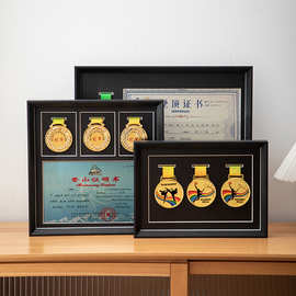 木质奖牌相框展示框马拉松奖牌展示架摆台keep荣誉奖徽章架收纳
