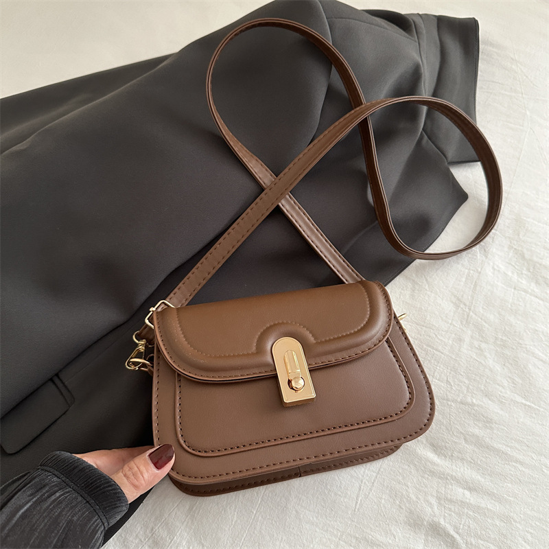 Bolsa de ombro vintage feminina mala simples para trabalho_voghion.com