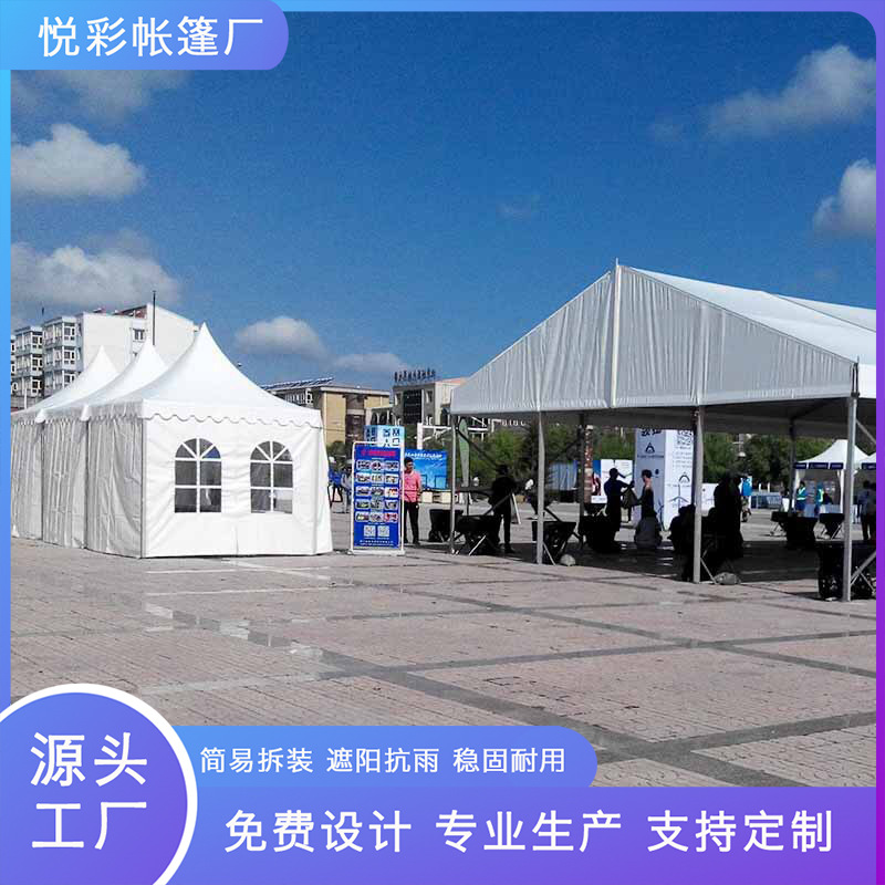 户外圆顶展会帐篷欧式婚庆篷房婚礼酒席白色尖顶篷固定摊位帐篷