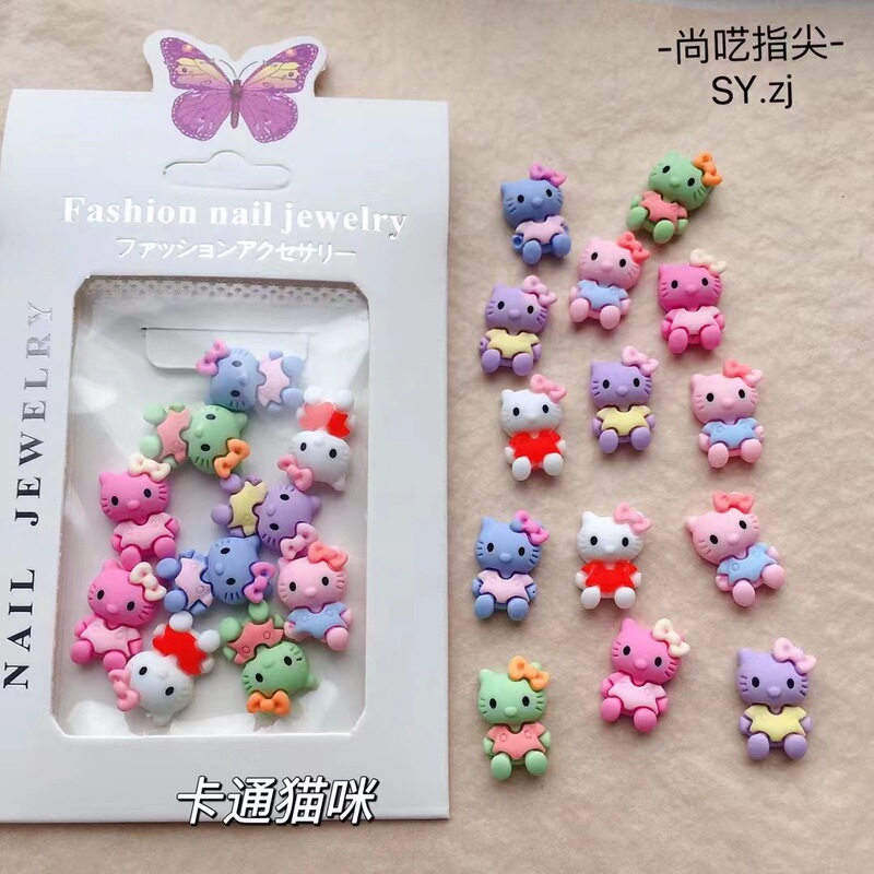 Nail art DIY color resin cartoon jewelry Candy cartoon ice cream cute little animal Christmas cartoon