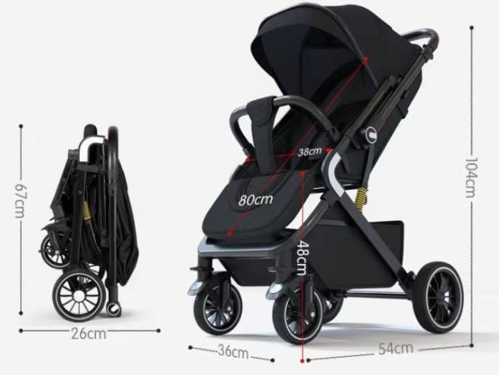 Cochecito de bebé de dos vías puede sentarse y mentir ligero plegable simple bebé paraguas coche portátil recién nacido niños carro